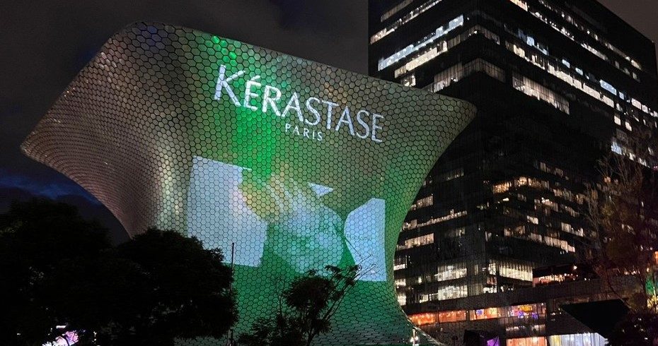 Projection mapping sobre la fachada del Museo Soumaya